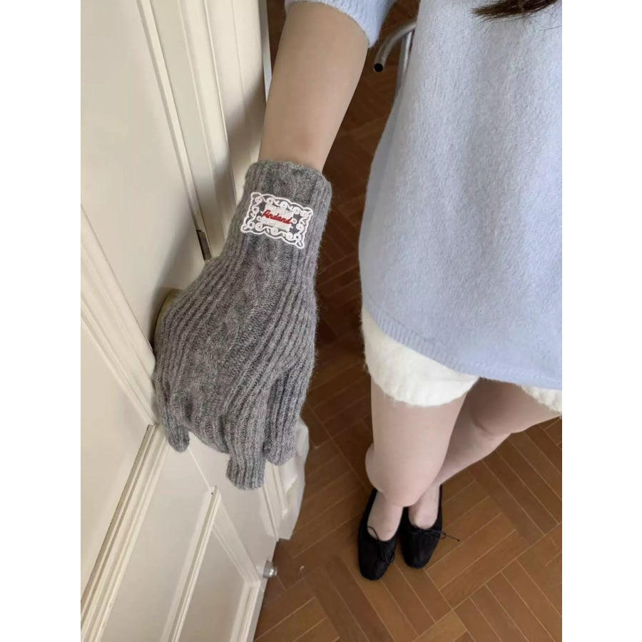 Cable Knit Warm Gloves Apparel and Accessories
