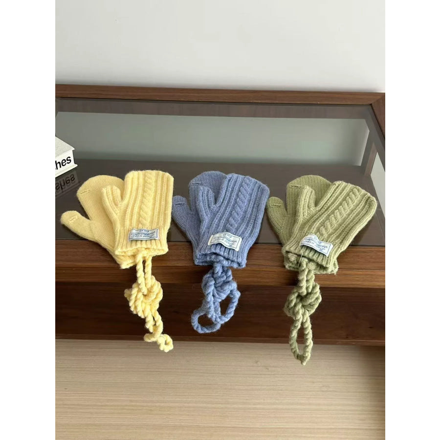 Cable Knit Warm Gloves Apparel and Accessories