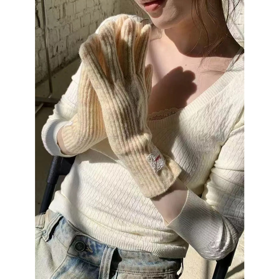 Cable Knit Warm Gloves Apparel and Accessories