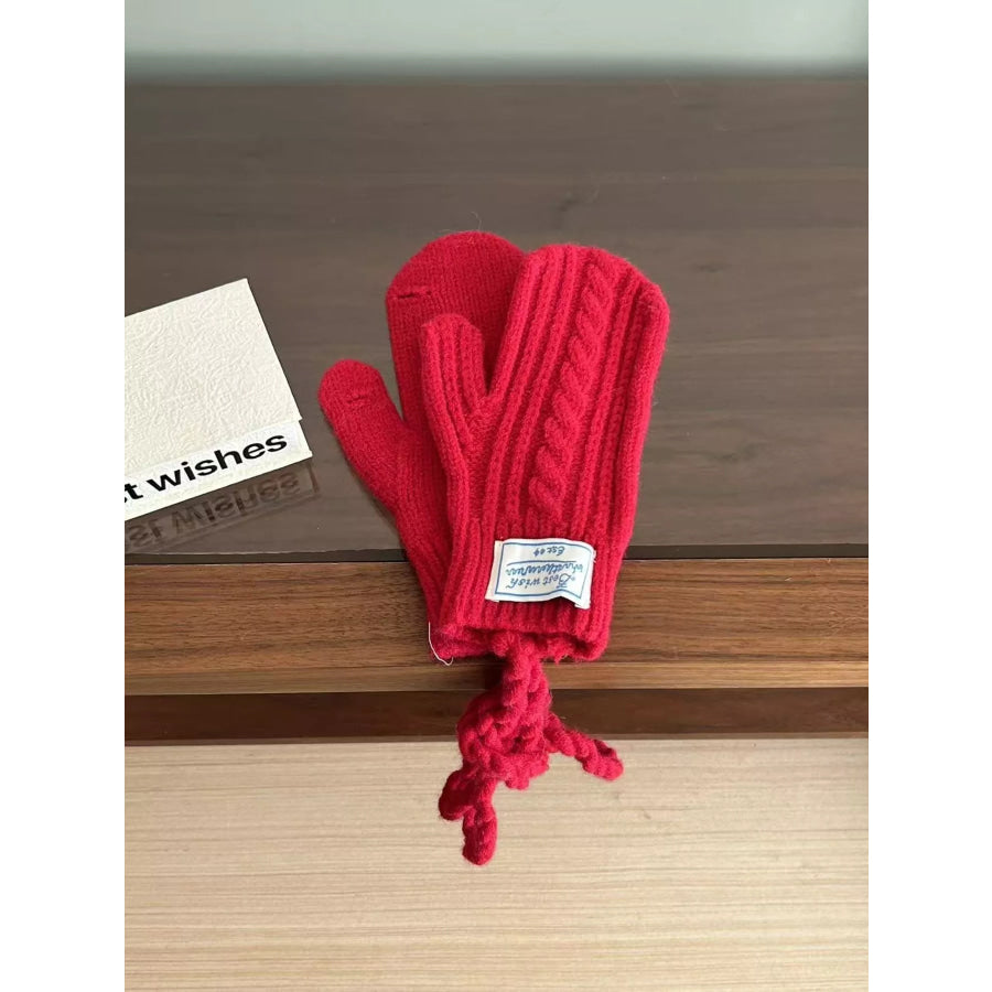 Cable Knit Warm Gloves Apparel and Accessories