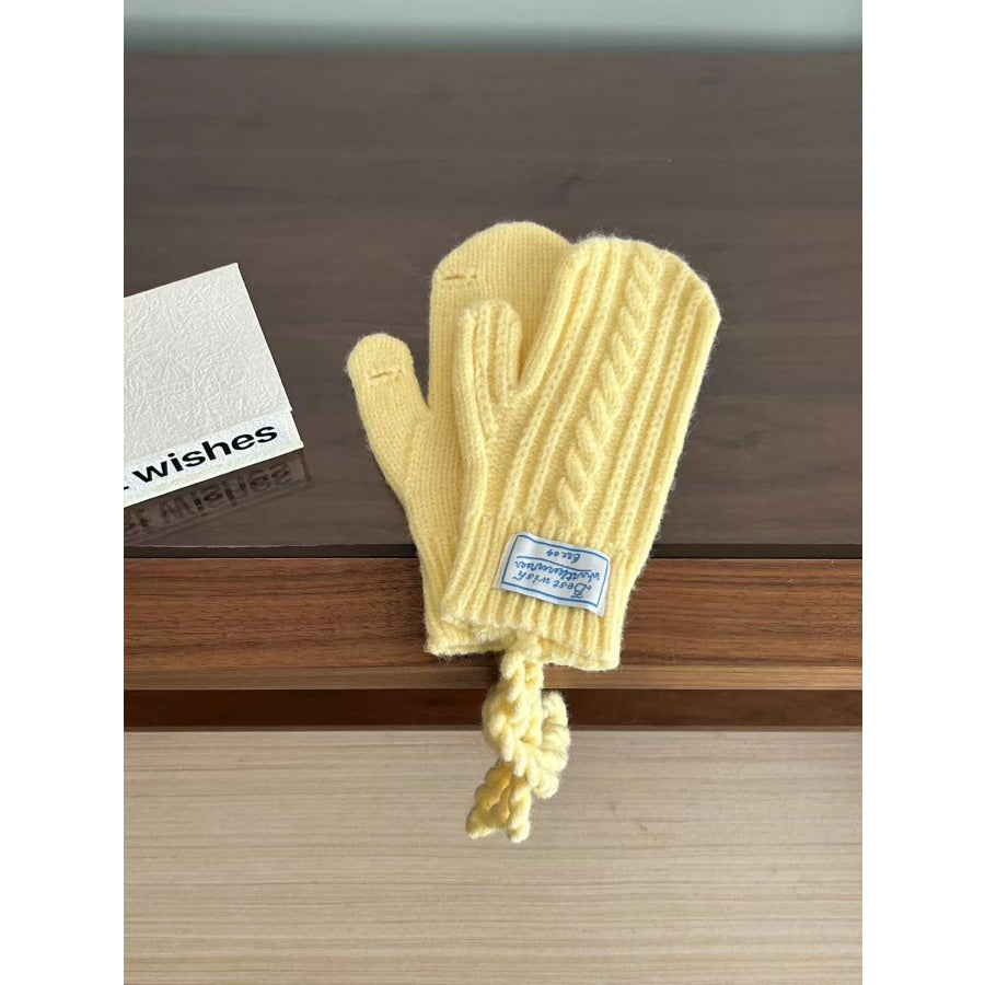 Cable Knit Warm Gloves Apparel and Accessories