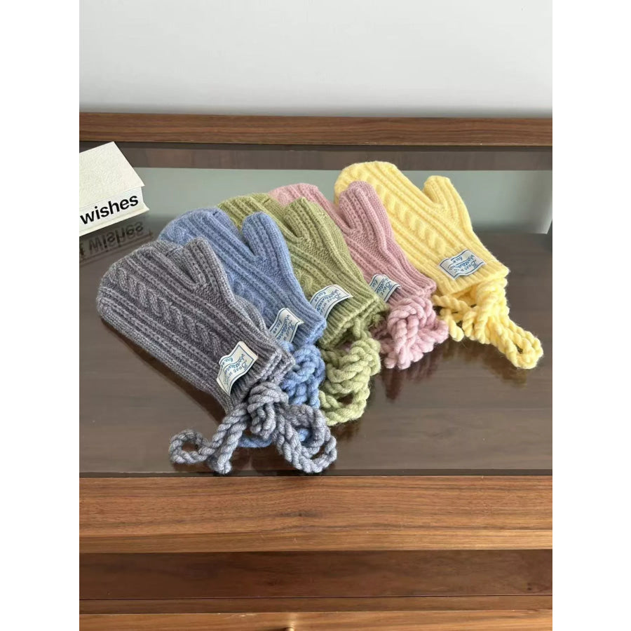 Cable Knit Warm Gloves Apparel and Accessories