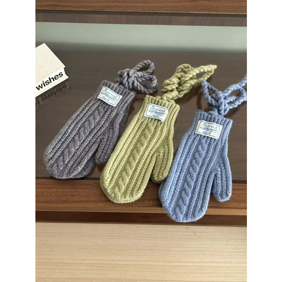 Cable Knit Warm Gloves Apparel and Accessories