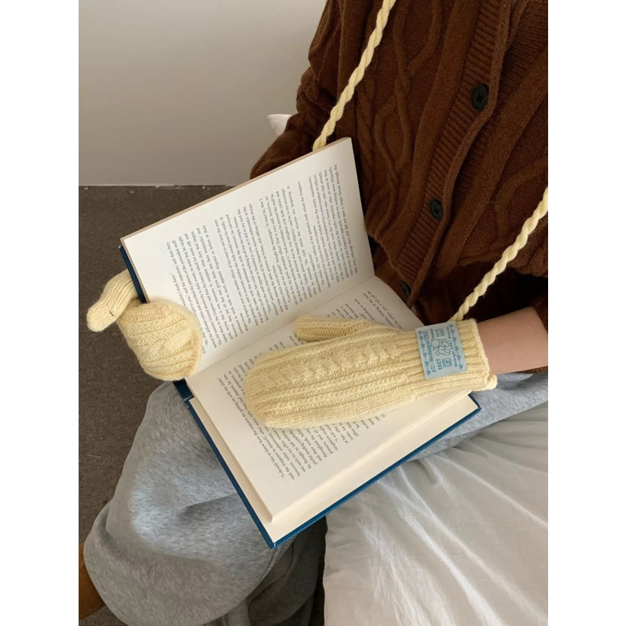 Cable Knit Warm Mittens Gloves Apparel and Accessories