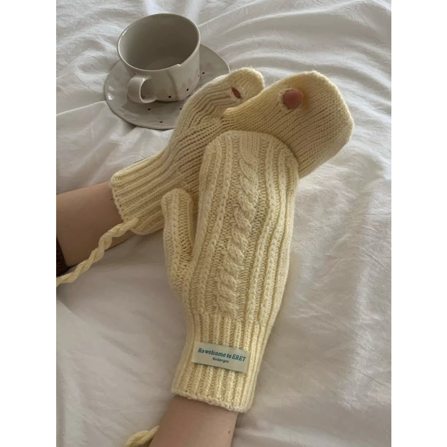 Cable Knit Warm Mittens Gloves Apparel and Accessories