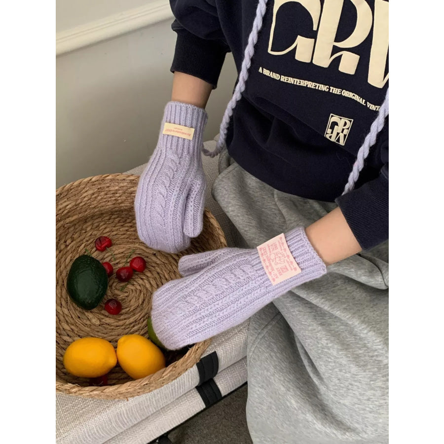 Cable Knit Warm Mittens Gloves Apparel and Accessories