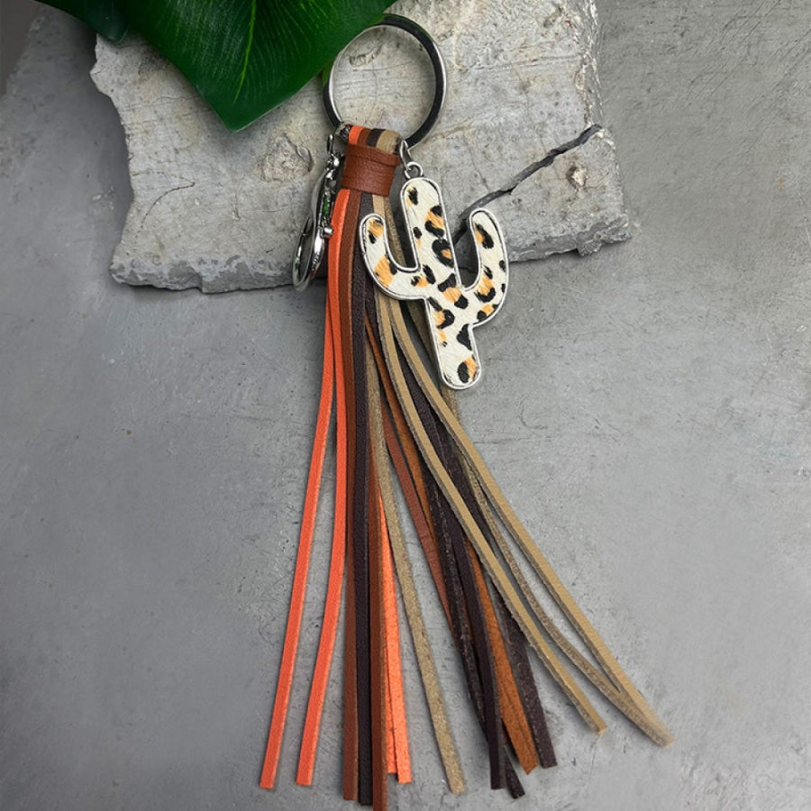 Cactus Keychain with Tassel Style C / One Size