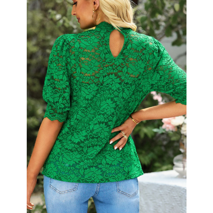 Cami & Lace Short Sleeve Blouse Set Apparel and Accessories