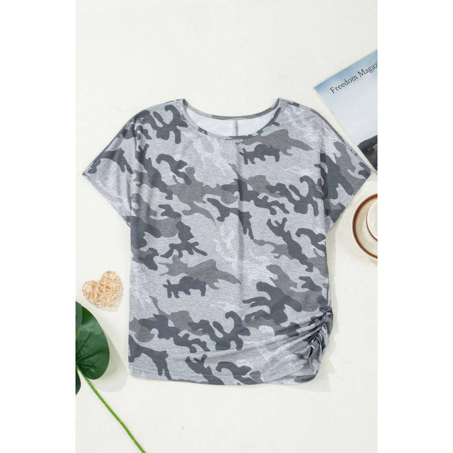 Camo Print Casual T Shirt Apparel and Accessories