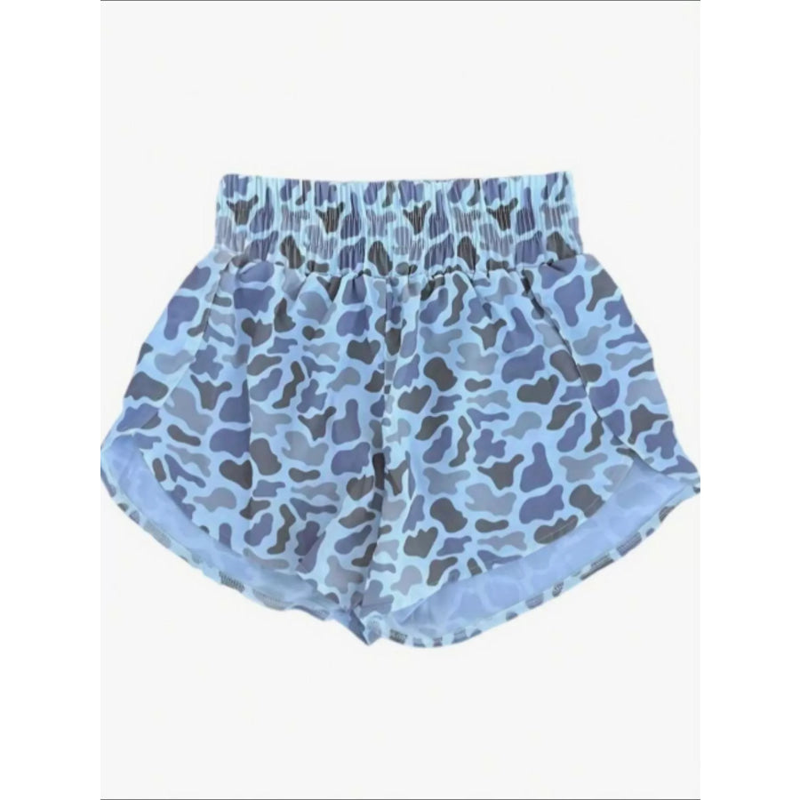 Camo Print Elastic Waist Shorts Apparel and Accessories