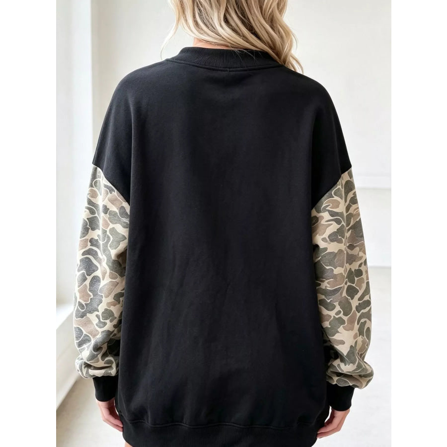 Camouflage Long Sleeve Sweatshirt Apparel and Accessories
