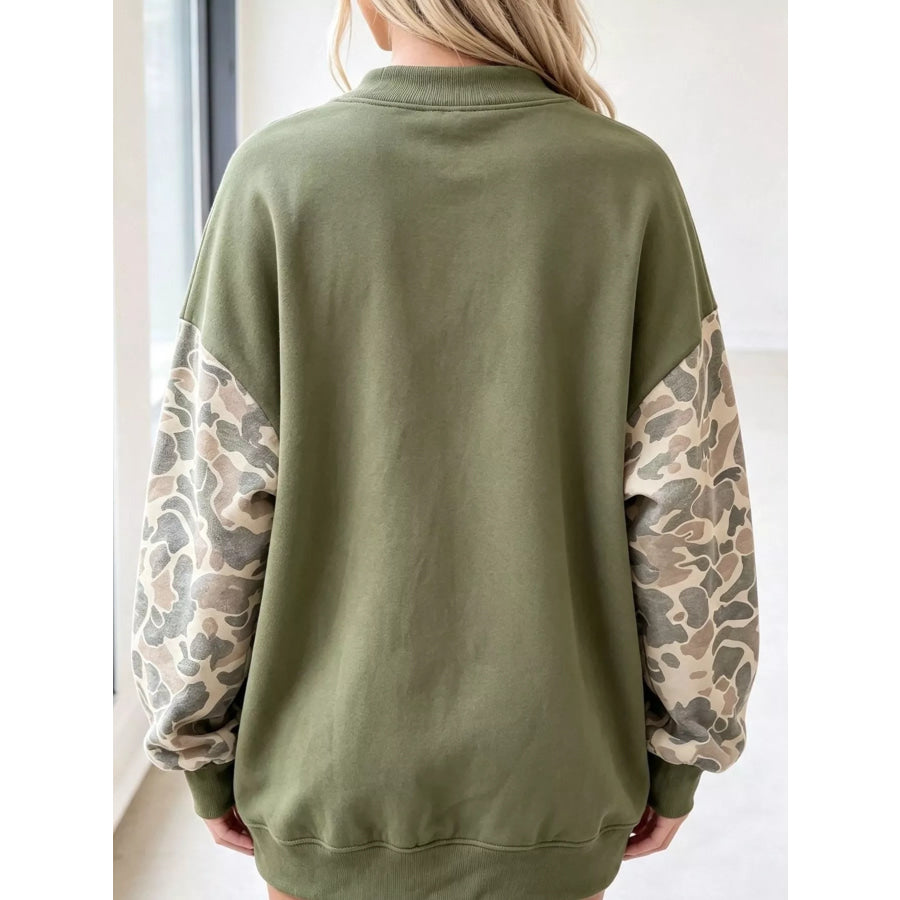 Camouflage Long Sleeve Sweatshirt Apparel and Accessories