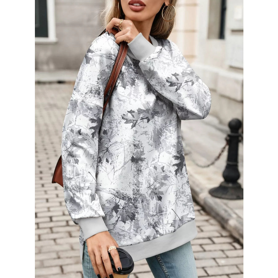 Camouflage Print Crewneck Sweatshirt Apparel and Accessories