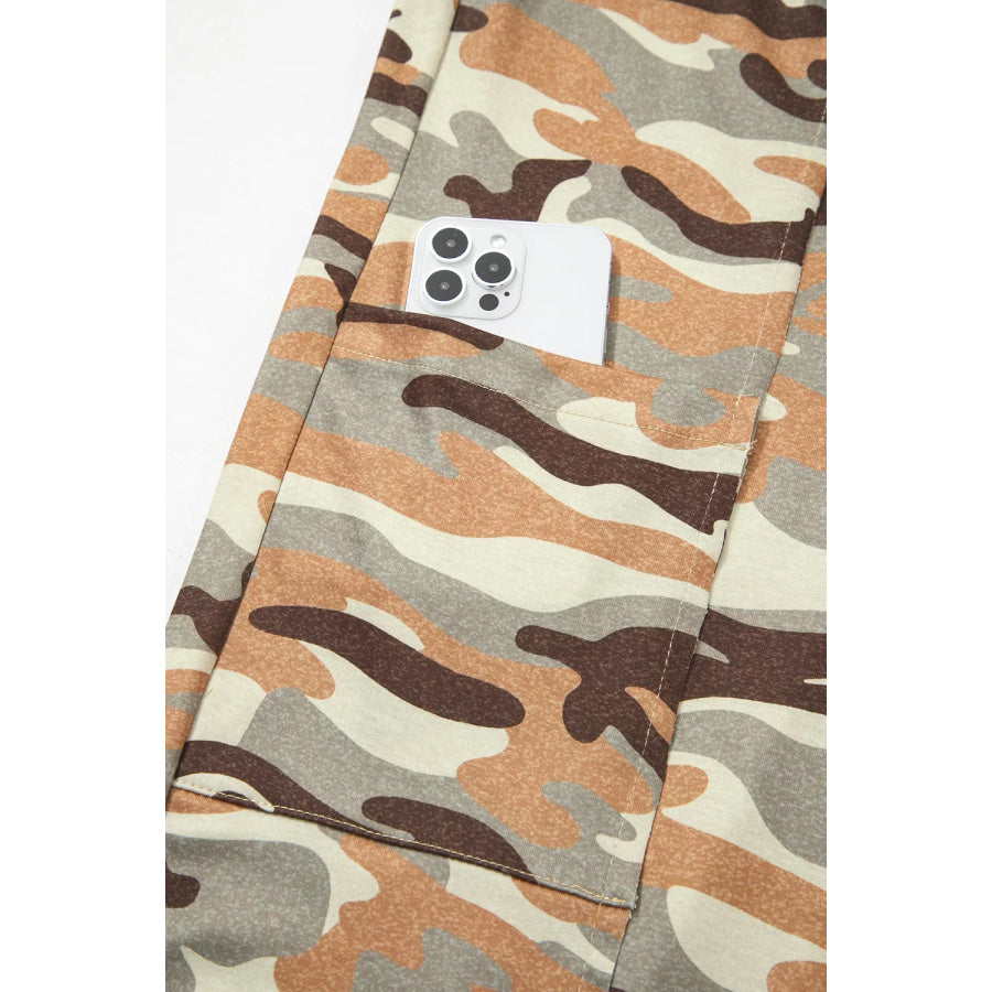 Camouflage Printed Drawstring Elastic Waist Jogger Pants Apparel and Accessories