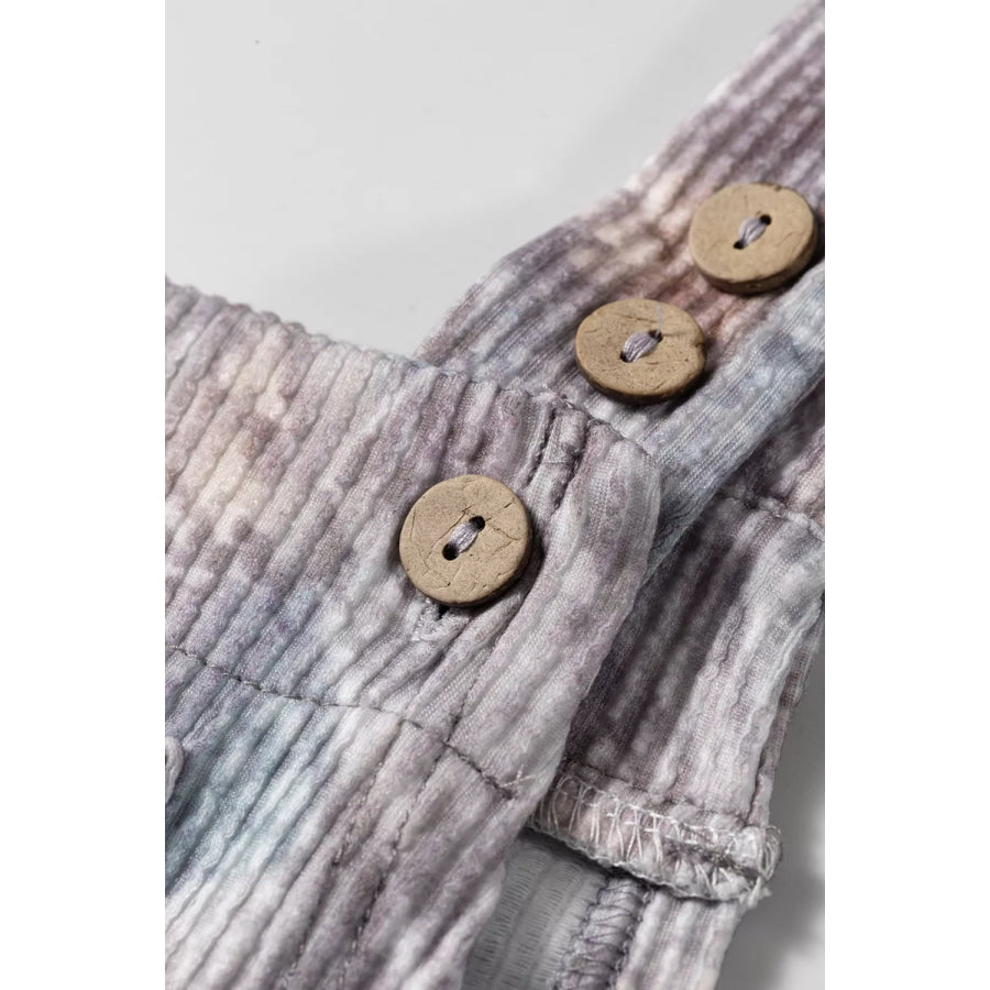 Camouflage Twist Ribbed Sleeveless Full-Length Casual Jumpsuit Apparel and Accessories
