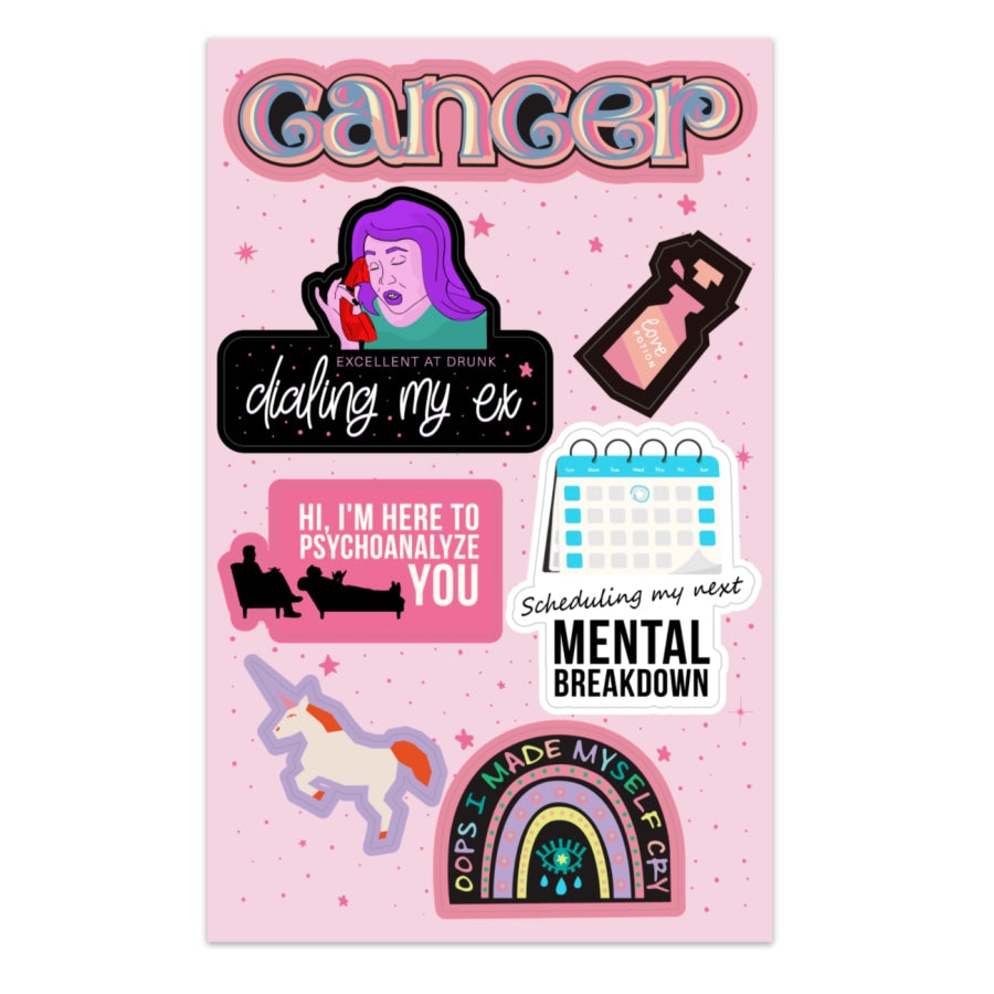 Cancer Astrological Sticker Sheet sticker