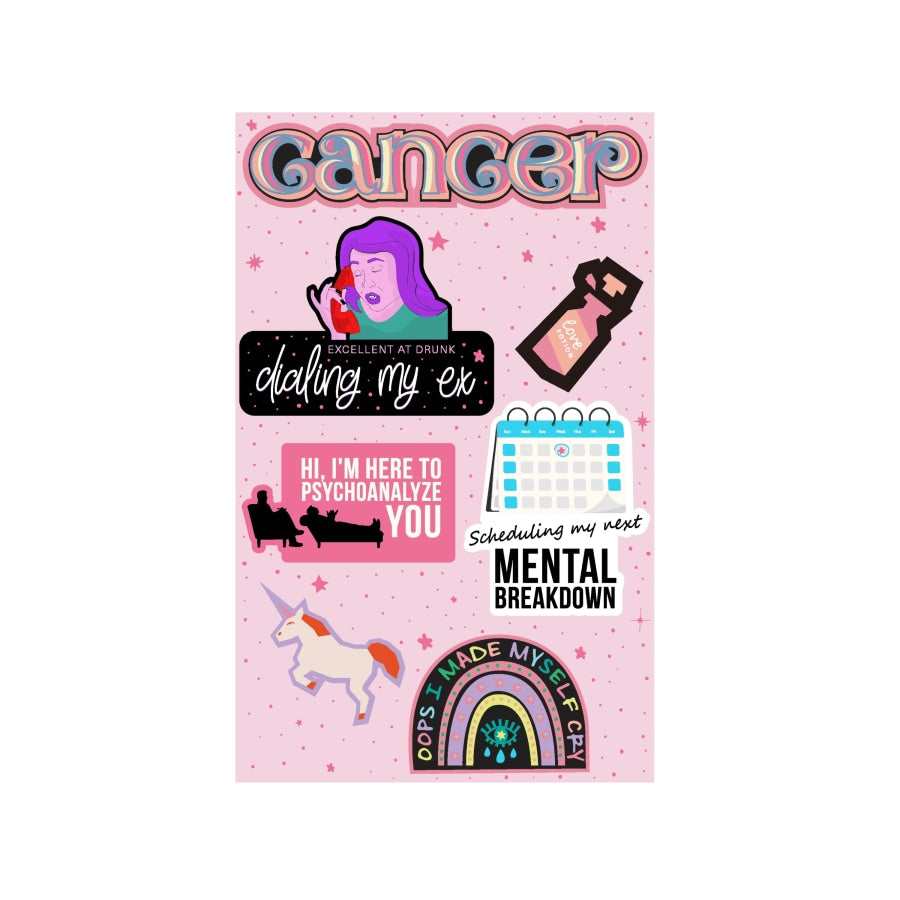 Cancer Astrological Sticker Sheet sticker