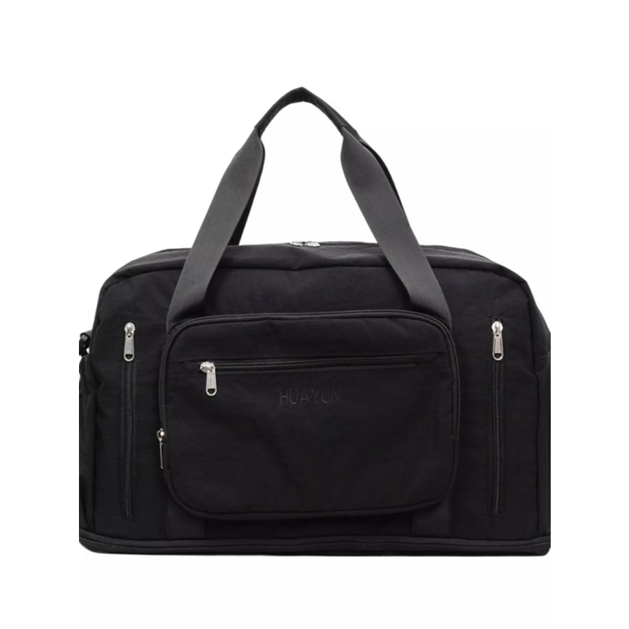 Canvas Duffel Bag with Multiple Pockets Black / onesize Apparel and Accessories
