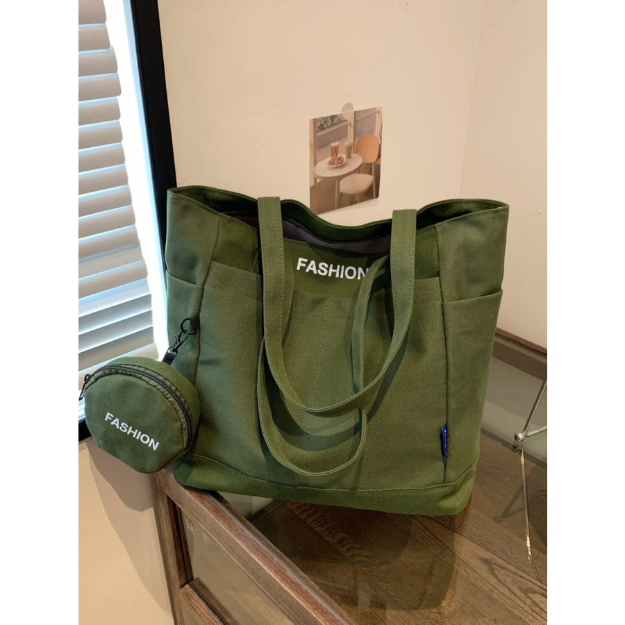 Canvas Tote Bag with Pouch Apparel and Accessories