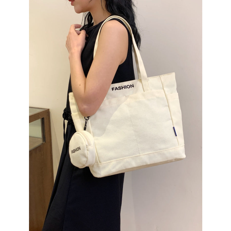 Canvas Tote Bag with Pouch Apparel and Accessories