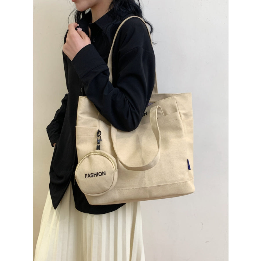 Canvas Tote Bag with Pouch Apparel and Accessories