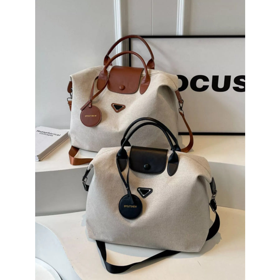 Canvas Travel Bag with Detachable Strap Apparel and Accessories