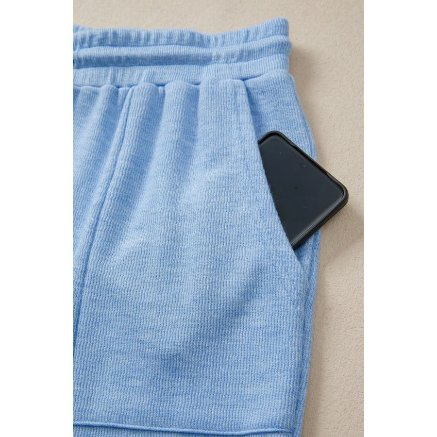 Cap Sleeve Matching Top and Jogger Pants Set Apparel and Accessories