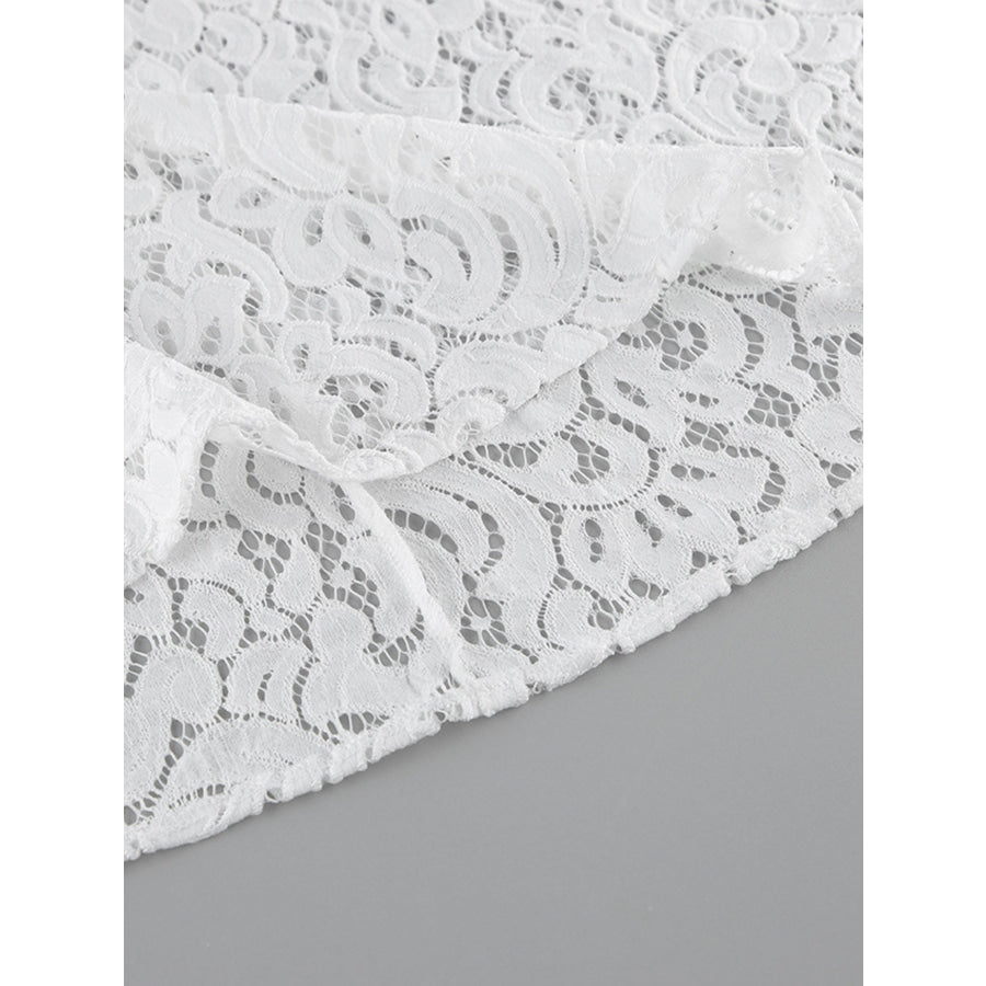 Cap Sleeve Top and Lace Skirt Set Apparel and Accessories