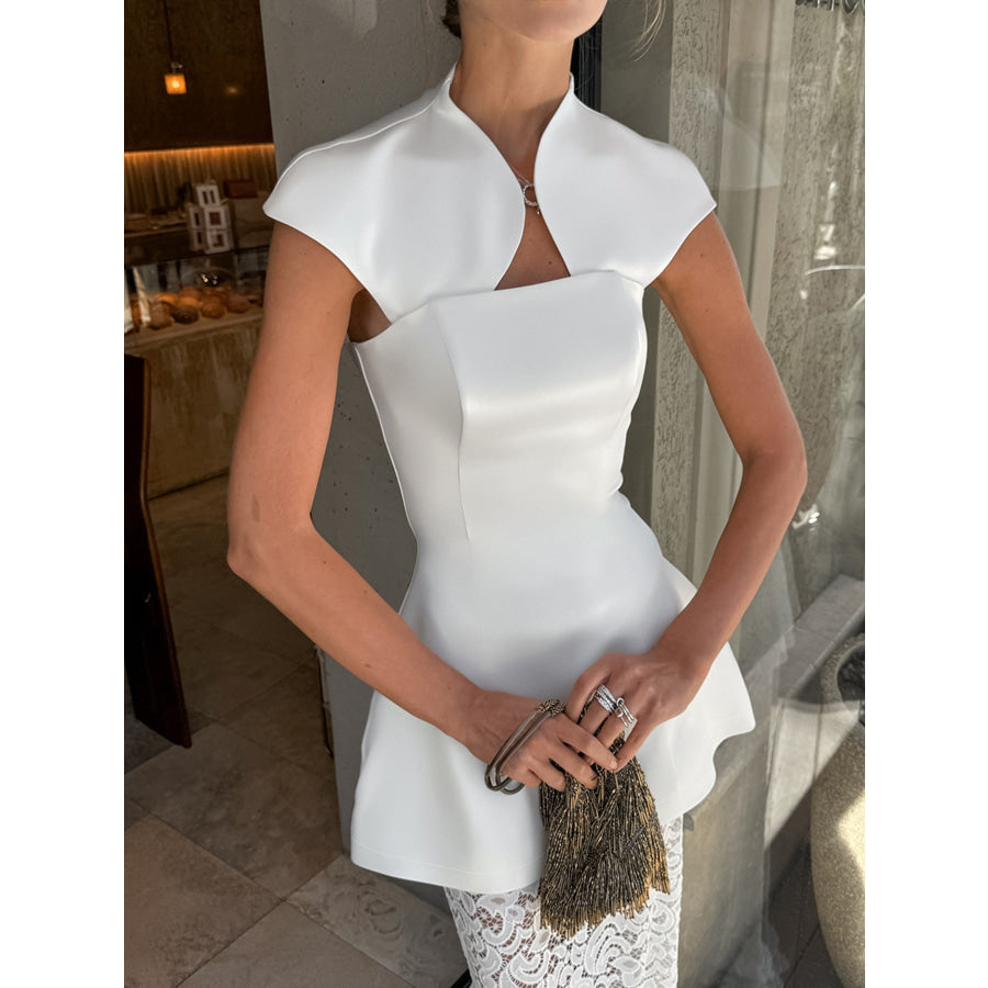 Cap Sleeve Top and Lace Skirt Set Apparel and Accessories