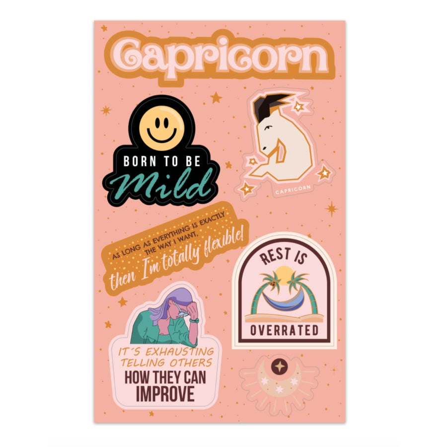 Capricorn Astrological Sticker Sheet sticker