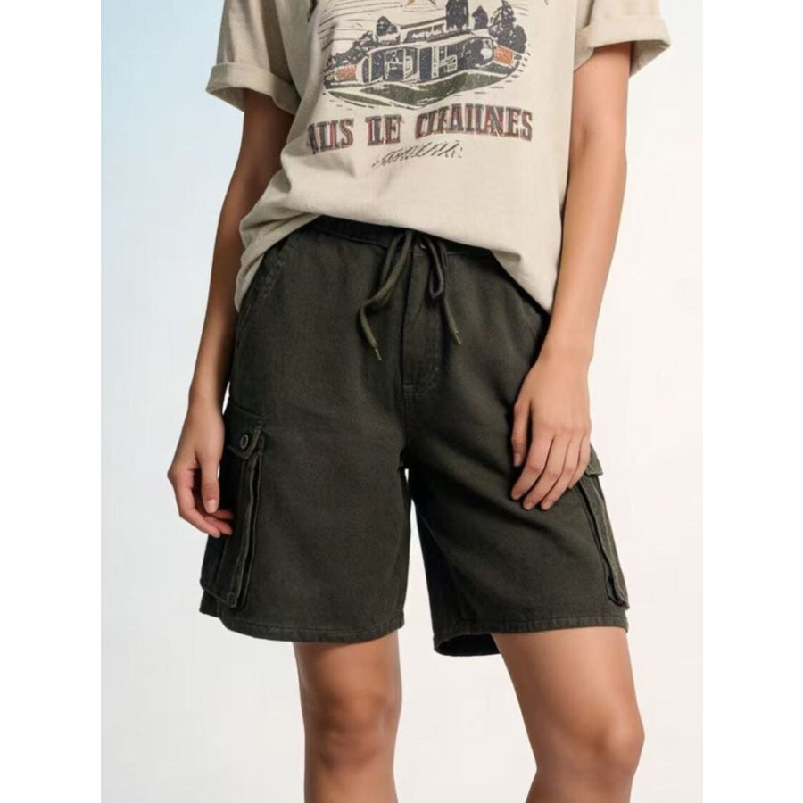 Cargo Shorts with Drawstring Apparel and Accessories