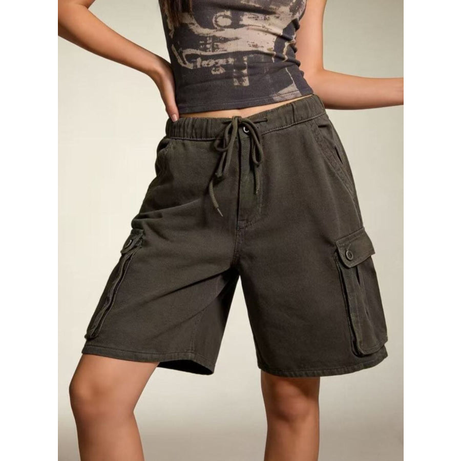 Cargo Shorts with Drawstring Apparel and Accessories