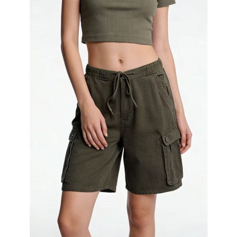 Cargo Shorts with Drawstring Apparel and Accessories