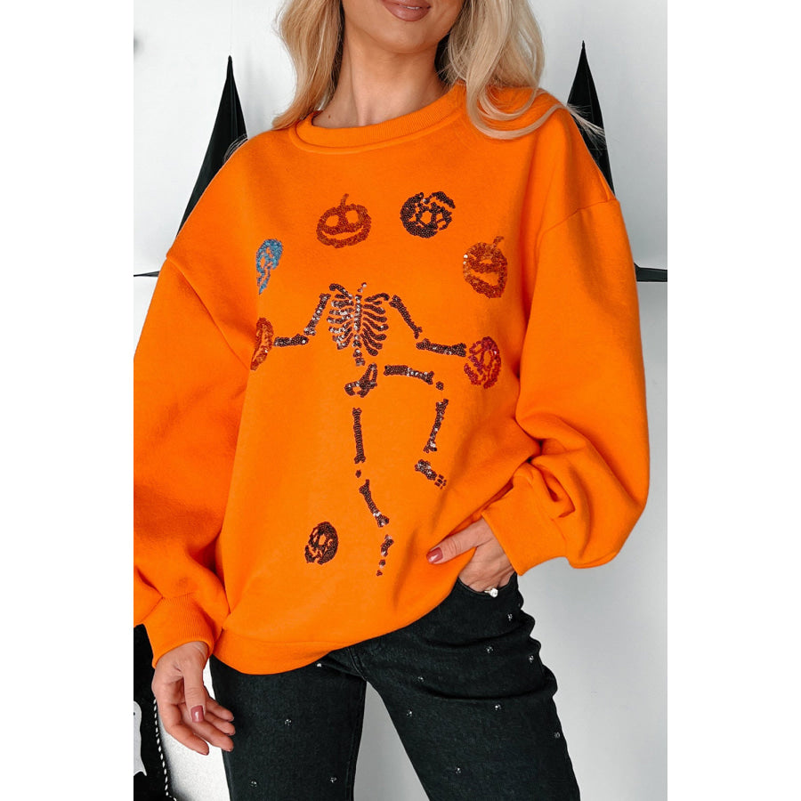 Carrot Dancing Critters Sequin Halloween Crewneck Sweatshirt Carrot / S / 50% Polyester + 50% Cotton Tops/Sweatshirts & Hoodies