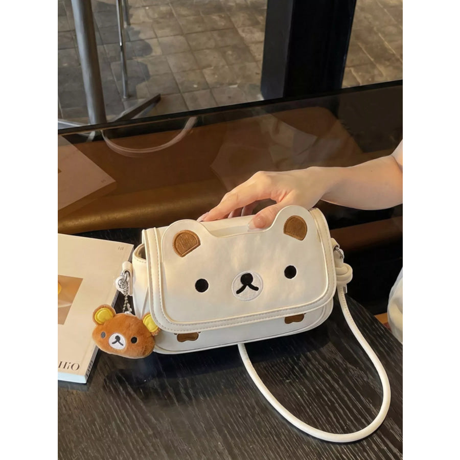 Cartoon Bear Crossbody Bag Off-white / One Size Apparel and Accessories