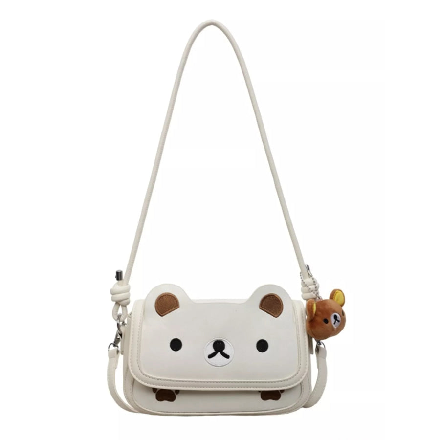 Cartoon Bear Crossbody Bag Off-white / One Size Apparel and Accessories