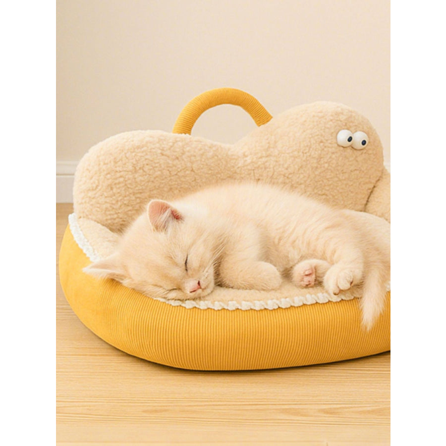 Cartoon Design Cozy Pet Nest Ginger-yellow-love Sofa Nest / S Apparel and Accessories