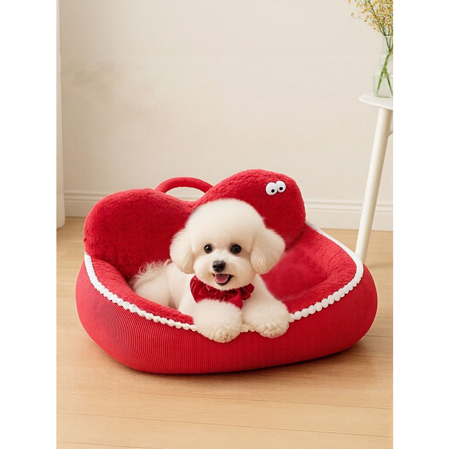 Cartoon Design Cozy Pet Nest Apple Red-love Sofa Nest / S Apparel and Accessories