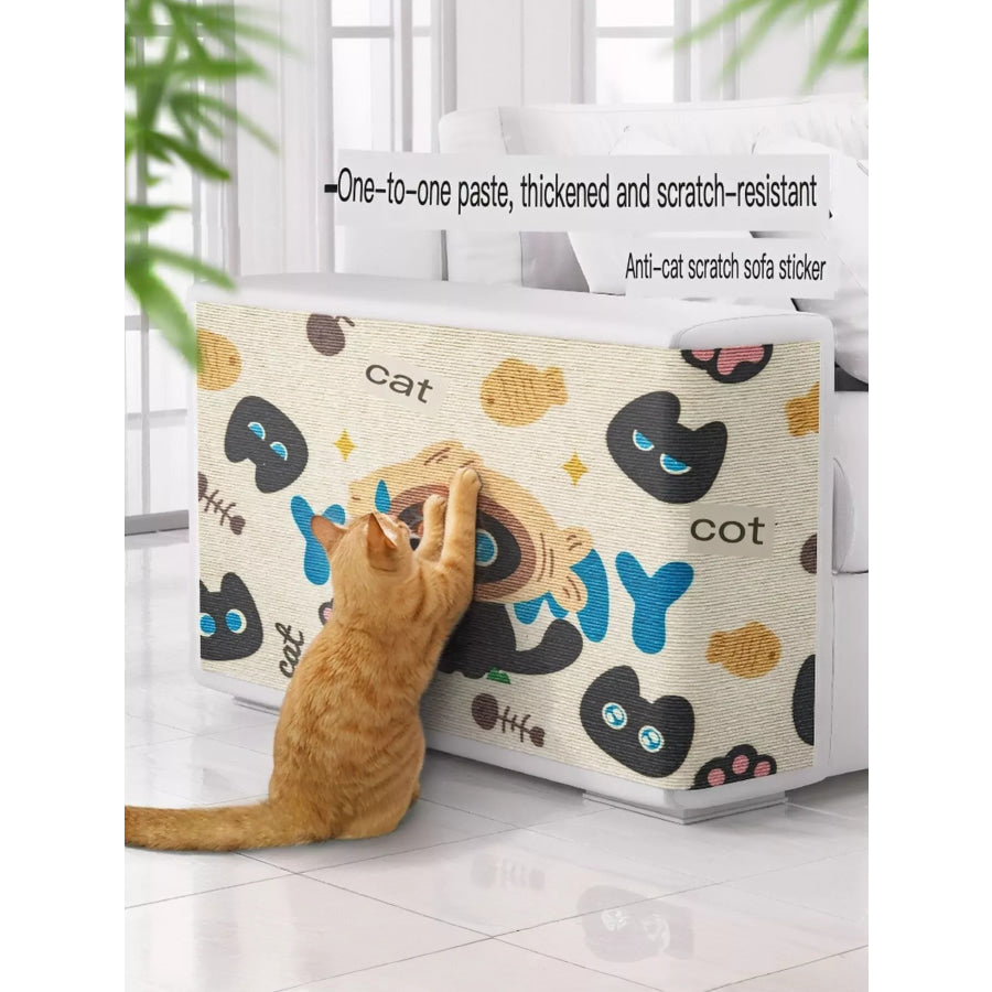 Cartoon Pattern Anti-Scratch Sofa Pet Furniture Protector Black Cat / One Size Apparel and Accessories