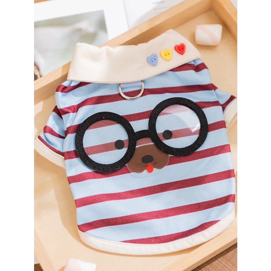 Cartoon Pet Tank Blue Striped / XS Apparel and Accessories