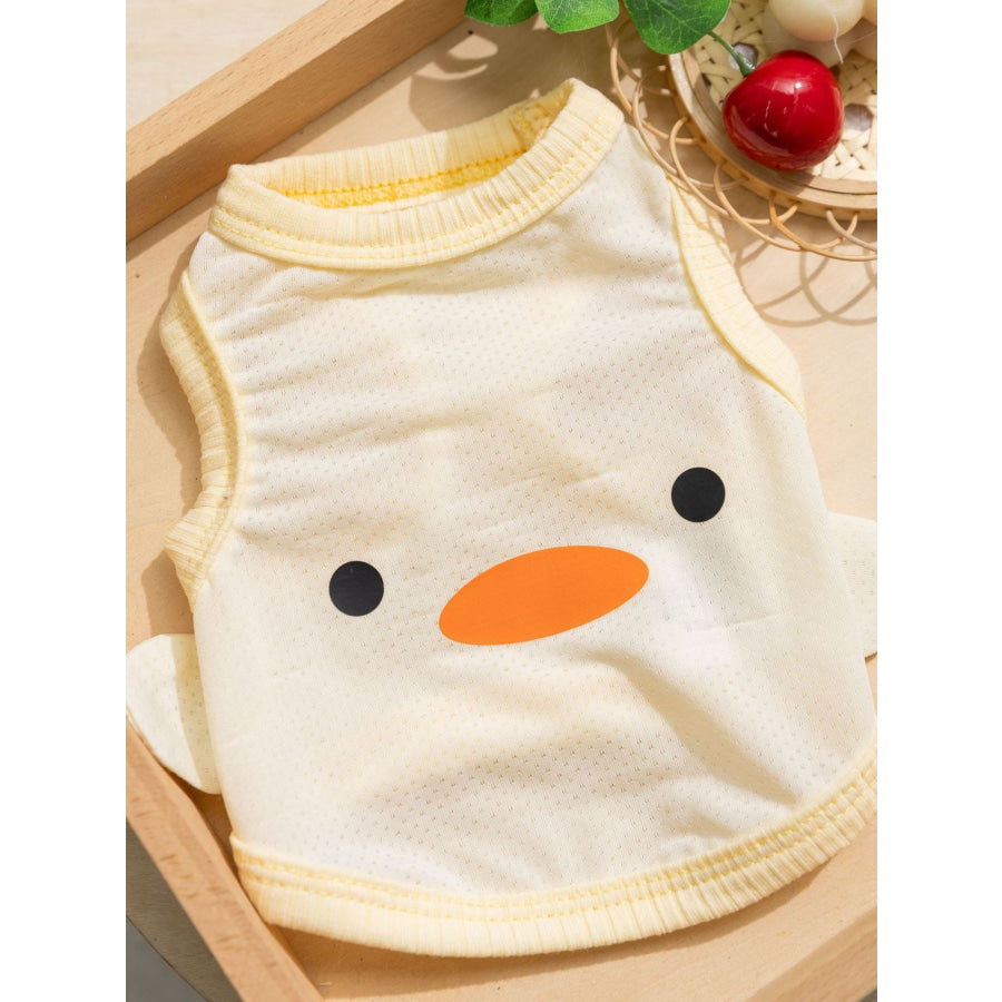 Cartoon Pet Tank Yellow Duck / XS Apparel and Accessories