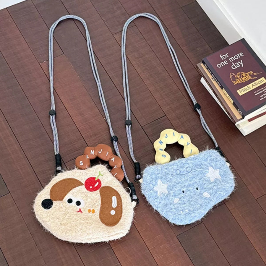 Cartoon Plush Crossbody Bag Apparel and Accessories