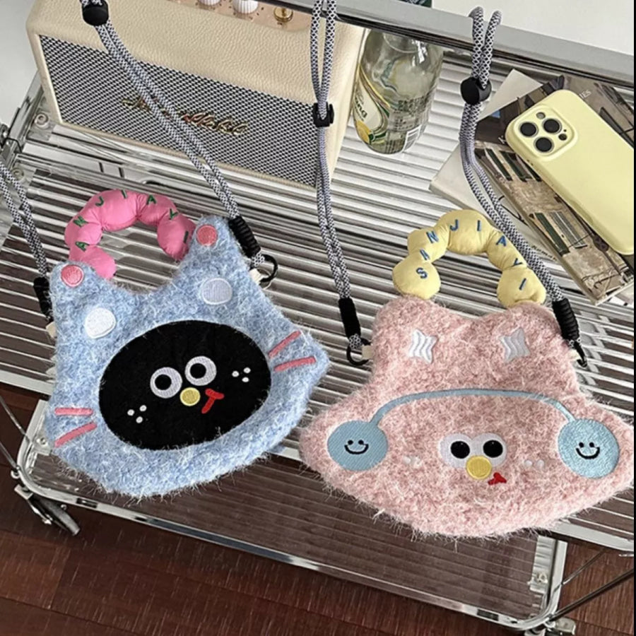 Cartoon Plush Crossbody Bag Apparel and Accessories