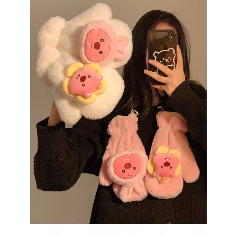 Cartoon Plush Warm Gloves Apparel and Accessories