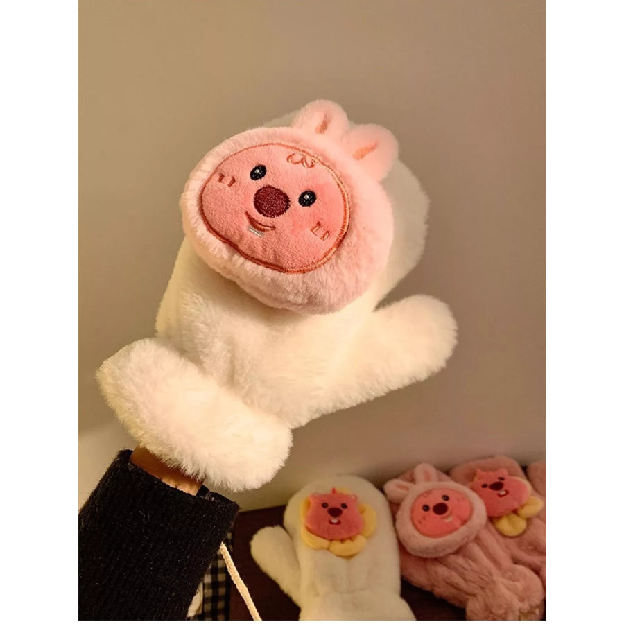 Cartoon Plush Warm Gloves Apparel and Accessories