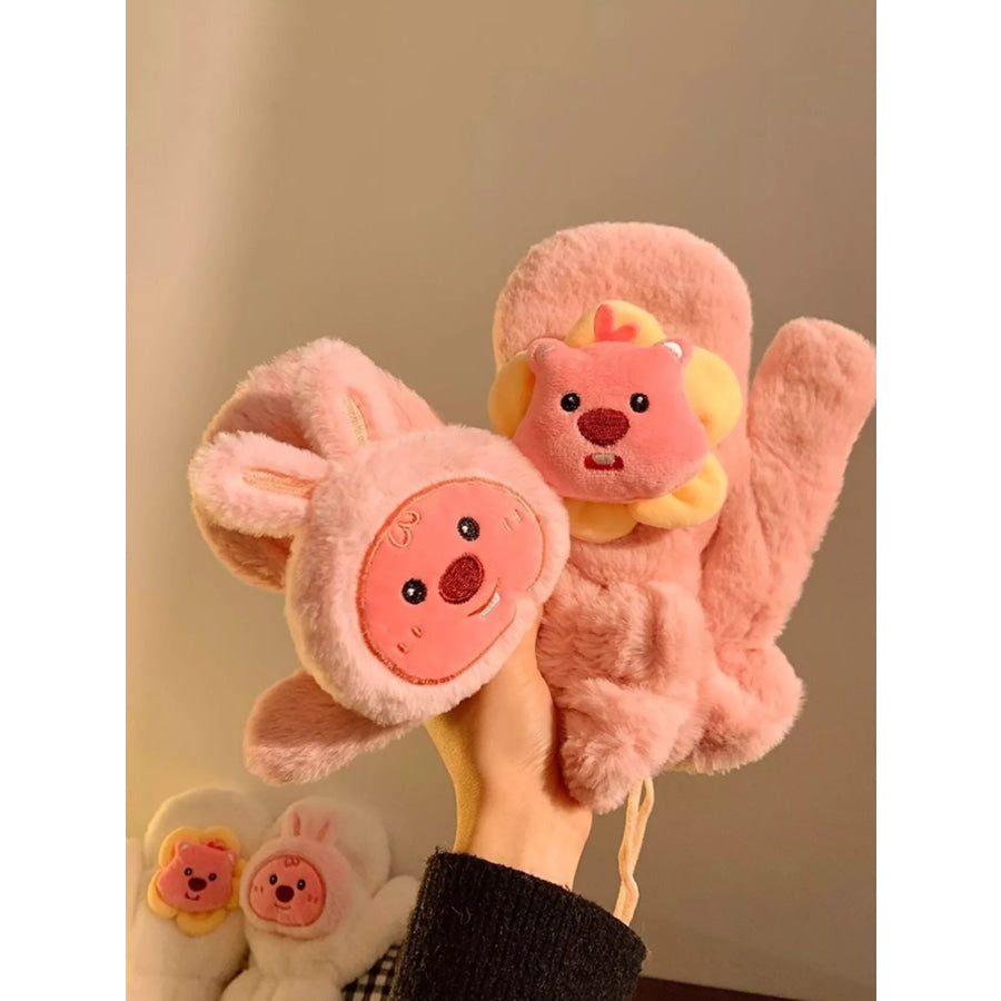 Cartoon Plush Warm Gloves Apparel and Accessories