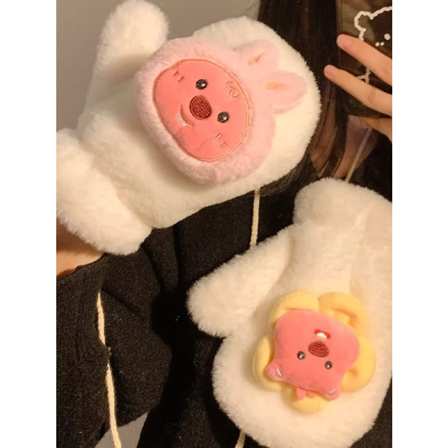Cartoon Plush Warm Gloves Apparel and Accessories