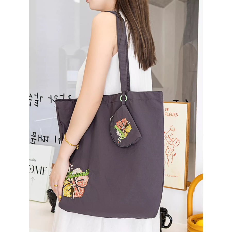 Cartoon Print Lightweight Handbag Olive Brown / ONESIZE Apparel and Accessories