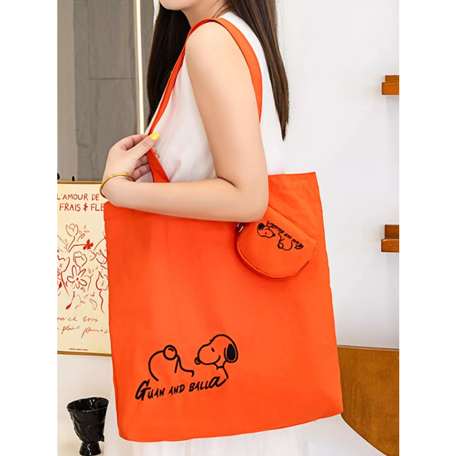 Cartoon Print Lightweight Handbag Orange / ONESIZE Apparel and Accessories