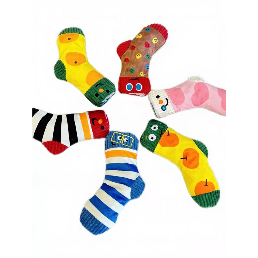 Cartoon Socks Pet Plush Toys Apparel and Accessories